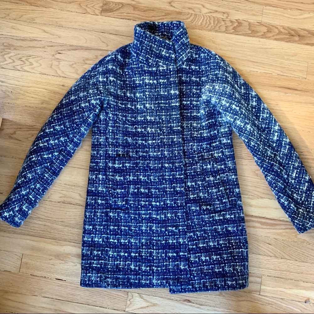 J CREW NAVY BLUE WOOL PEA COAT